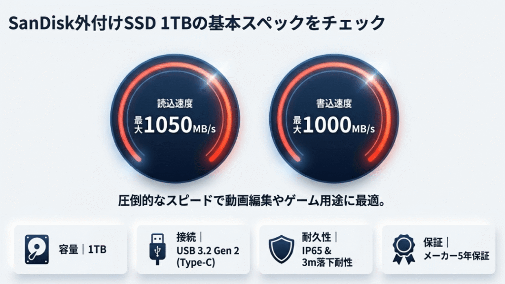 SanDisk外付けSSD購入レビュー！iPhone＆iPadから超高速転送・大事な