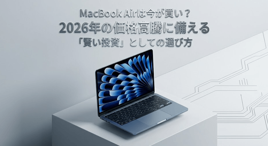 MacBook Airは今が買い?2026年の価格高騰に備える「賢い投資」としての 