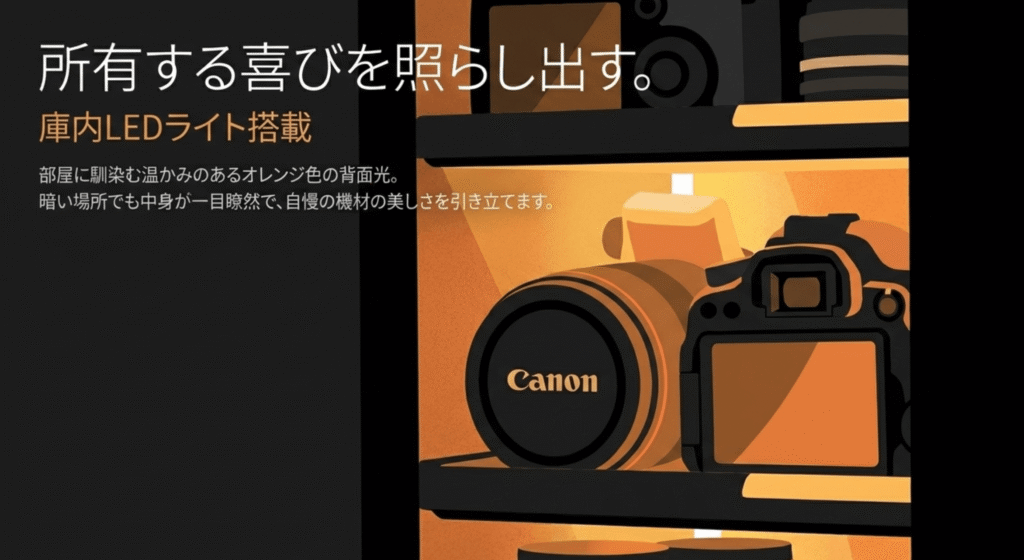 Re:CLEAN 40L LEDライト点灯時のインテリア演出