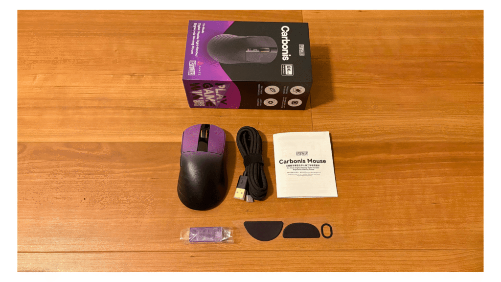 Carbonis Mouseのカーボンファイバー織目テクスチャ