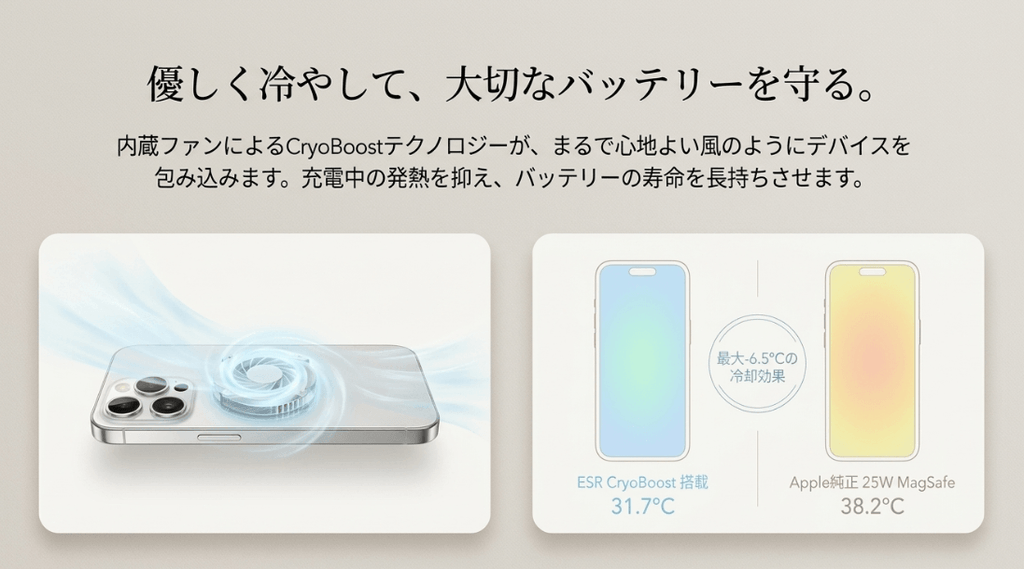 CryoBoostファンで冷却するESR Cyclone 25W