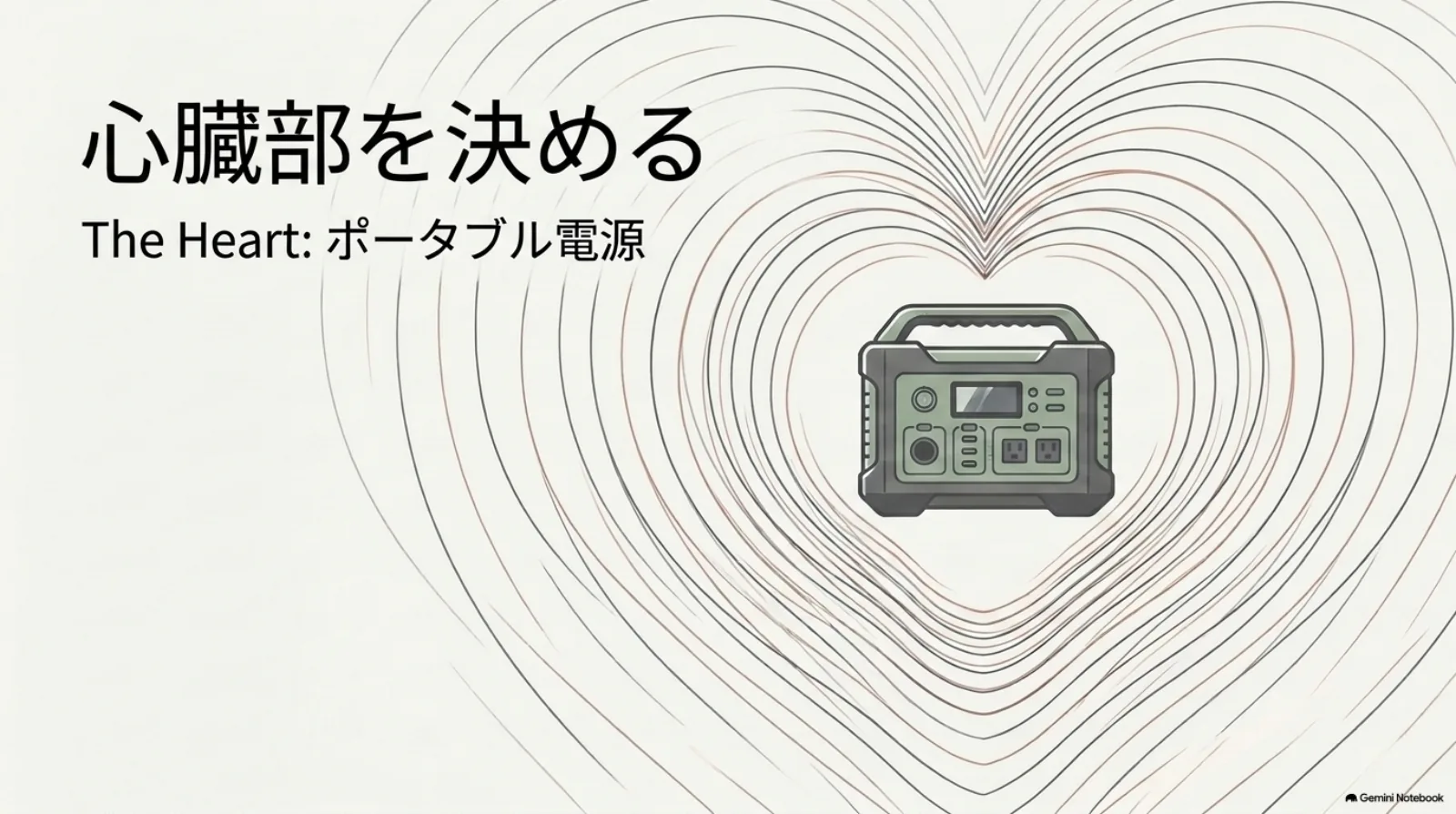 車中泊の中心になるポータブル電源