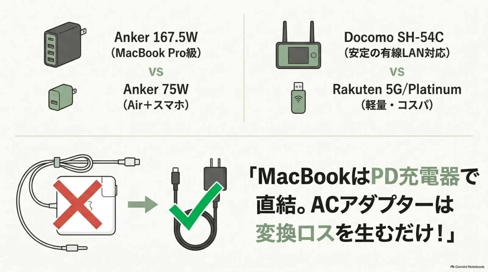 USB-C PD充電器と車載Wi-Fiの選び方